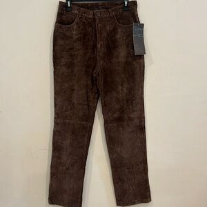 Brandon Thomas Brown Suede Pants NWT Size 8